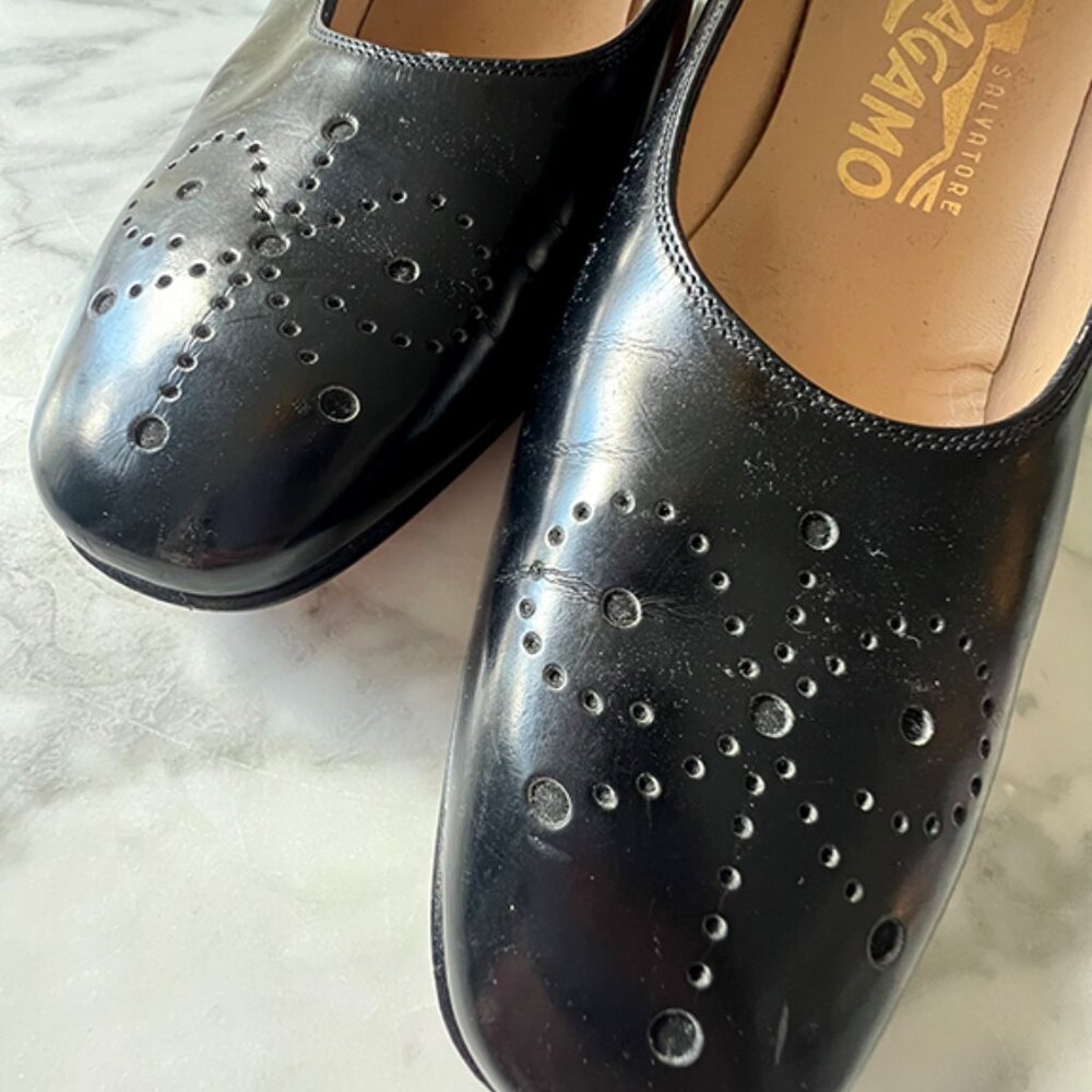 Vintage Salvatore Ferragamo Black Pumps – Never Worn – Sz 7.5 (Runs Narrow) DQ 5